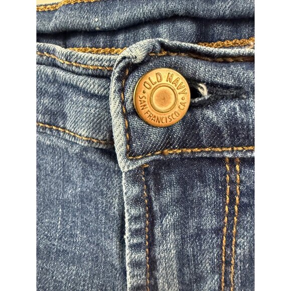 Old Navy Jeans Womens Size 12 Blue Distressed Skinny Stretch Streetwear Y2K - Picture 3 of 7